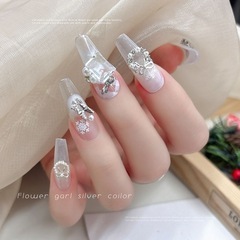 ネイルパーツ 合金 クリスマス リース2個の画像