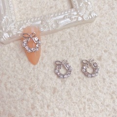 ネイルパーツ 合金 クリスマス リース 10個の画像