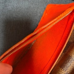 正規品  美品 ルイヴィトン 長財布 ダミエ オレンジの画像