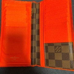 正規品  美品 ルイヴィトン 長財布 ダミエ オレンジの画像
