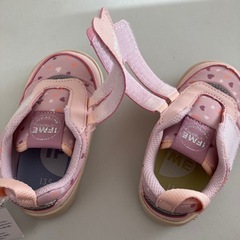 タグ付き　イフミー　IFME ワンベルト　ハート柄　スニーカー　ピンク　13.5の画像