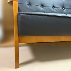 ニトリＮシールド ソファ 2人掛け コンパクトソファ（合皮×木フレーム）の画像