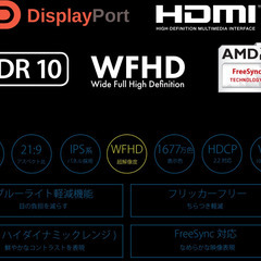 JAPANNEXT JN-IPS29WFHDR 29インチ ウルトラワイドモニターの画像
