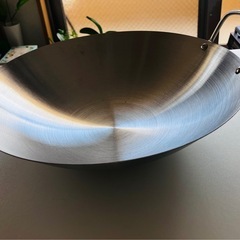 新品未使用、ステンレス中華フライパンの画像