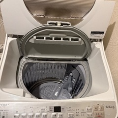 縦型洗濯乾燥機 SHARP ES-TX5B-N 2018年製品 の画像