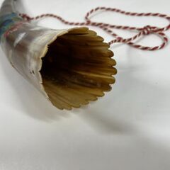 スイス 角笛 民族楽器 水牛の角 インテリア 長さ42cm の画像