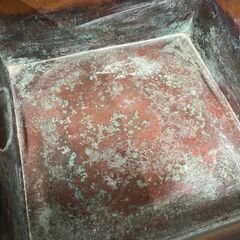 木製 火鉢 茶道具 昭和レトロ アンティーク 引出 幅43.5cm×奥行43.5cm×高さ35cmの画像