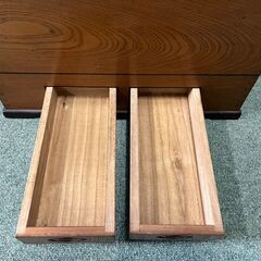 木製 火鉢 茶道具 昭和レトロ アンティーク 引出 幅43.5cm×奥行43.5cm×高さ35cmの画像