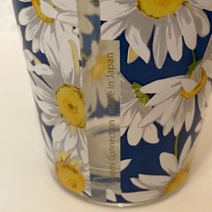 マーガレット柄　日本製グラスの画像