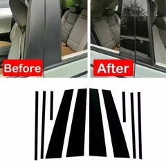 RAV4 ピアノブラック 貼るだけ簡単施工 ピラーカバー カローラクロス トヨタの画像