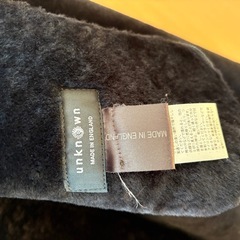 UNKNOWN 英国製 リアルムートン フーデッドコートの画像
