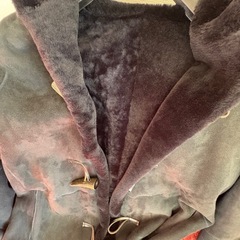 UNKNOWN 英国製 リアルムートン フーデッドコートの画像