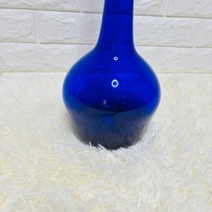 小樽硝子　ガラス　花瓶　フラワーベース　ブルーの画像