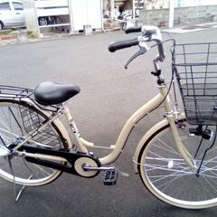 26インチ　ベージュ　カゴ大きめ♪　LEDライトの画像