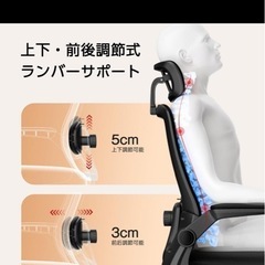 新品　オフィスチェア 椅子 デスクチェア 2Dヘッドレスト 通気性メッシュ ブラック椅子　の画像