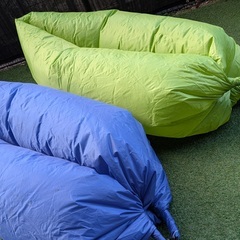エアソファ2個セット（グリーン、ブルー）の画像