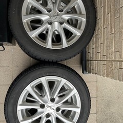 お取り引き中、スタッドレスタイヤ、ホイールセット155-65-14 4本セットの画像