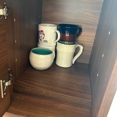 大川家具 GART MONT スリムカウンター　食器棚　チェストの画像