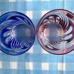 切り子のコップ　2個セットの画像