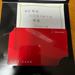 TOHOシネマカード　チャージ可能
の画像