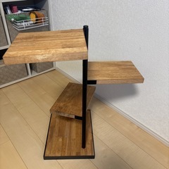 天然木　360度回転シェルフ　の画像