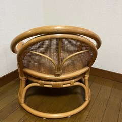 ラタン製 ローチェア　籐製
の画像