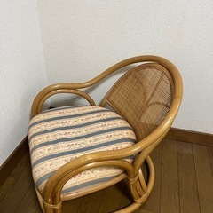 ラタン製 ローチェア　籐製
の画像