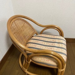 ラタン製 ローチェア　籐製
の画像