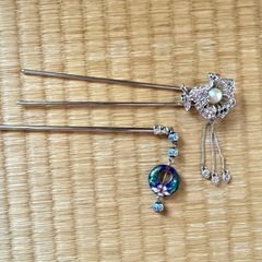 卒業式成人式振袖用髪飾りかんざしの画像