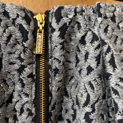 エフデ　efde グレー レース フレアスカート 膝丈　日本製　の画像