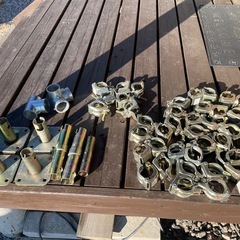 単管パイプ、自在金具などセット　DIYに！の画像