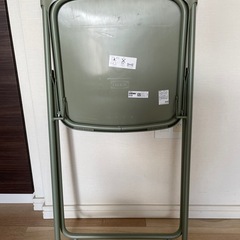 ほぼ未使用 IKEA 折りたたみチェア VIHALS ヴィハルス グリーンの画像