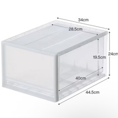 無印良品収納ケース5個セット+キャスターの画像