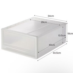 無印良品収納ケース5個セット+キャスターの画像