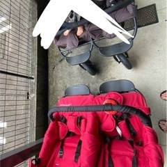 双子用ベビーカー  2人用ベビーカー エアバギー エアバギーココダブル 赤の画像