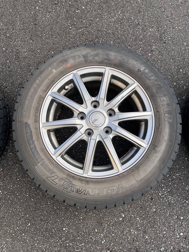 【良品】2019年製スタッドレス 195/65R15 グッドイヤー ICE NAVI 7 アルミホイール4本セット【バリ溝】