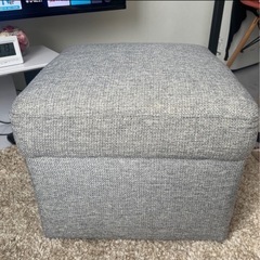 ニトリ　オットマン　グレーの画像