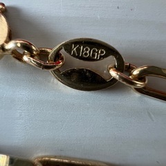 silver K18GPネックレスの画像