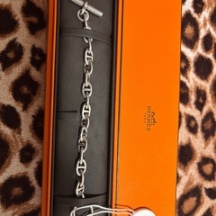 箱付き エルメス シェーヌダンクルPM 17コマ シルバー925 ブレスレットの画像