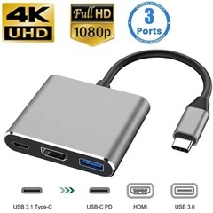 USB-C 3in1 ハブ USB-C HDMI USB3.0 変換アダプター 2025/12/06dbの画像