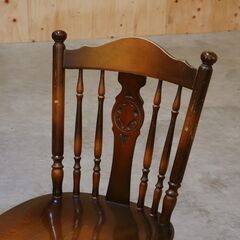 ≪zyt2624ジ≫ [2脚セット] 飛騨産業 ウインザーチェア ② HIDA/オールドキツツキ/ダイニングチェア/ヴィンテージ家具/中古家具/リユースストレージ仙台 071120-02の画像