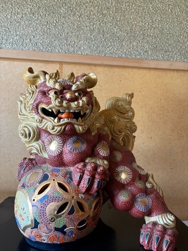 ショップ 獅子の陶器彫刻
