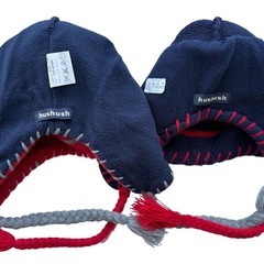 hush hush ニット帽　赤と青２点セットの画像