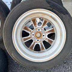 ダイハツ純正ホイール　14×4.5J+45　4本傷在り　タイヤパンクあの画像