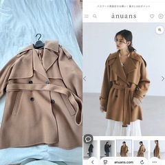 リバーウールミドルトレンチコートの画像