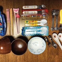 子供用（主に未就学児）の食器です。の画像