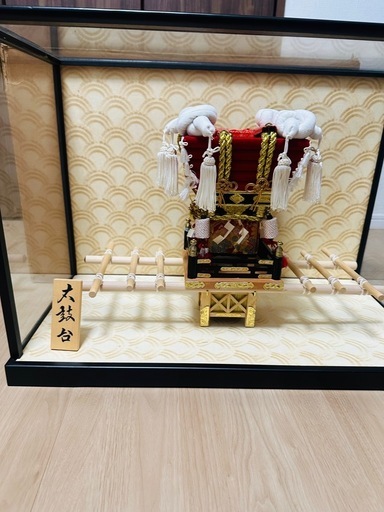 未使用 御霊舎 伝統的な日本の神具　太鼓台 置物 木製