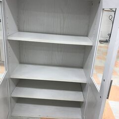＼家具＊家電のお店／ 【ｼﾞｬﾝｸﾞﾙｼﾞｬﾝｸﾞﾙ石川金沢店】食器棚 ﾎﾜｲﾄ/木目調   W(幅)60×D(奥行き)30×H(高さ)90cmの画像