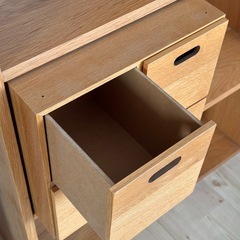 無印良品 スタッキングシェルフ オーク　3段x2列 &引出しの画像