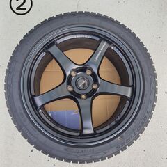 2022年製 245/40R18 トーヨータイヤ　OBSERVE GIZ2　スタッドレスタイヤ　ホイールセットの画像